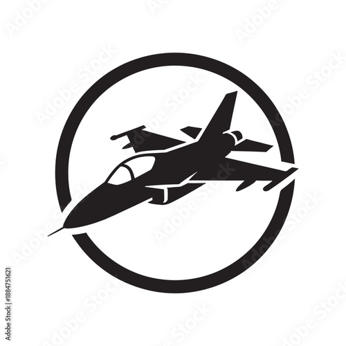 Fighter Jet Silhouette Icon