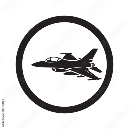 Fighter Jet Silhouette Icon