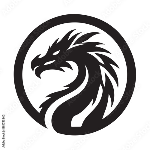 Dragon silhouette vector 