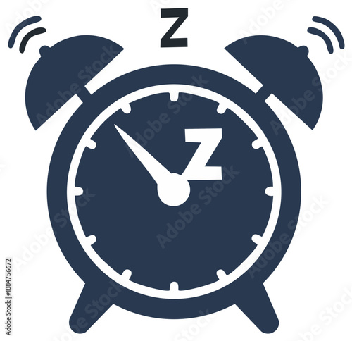 Alarm Clock Ringing With Zzz Sleep Symbols Illustration