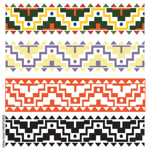 Modern Amazigh pattern, berber Geometric Digital Paper.