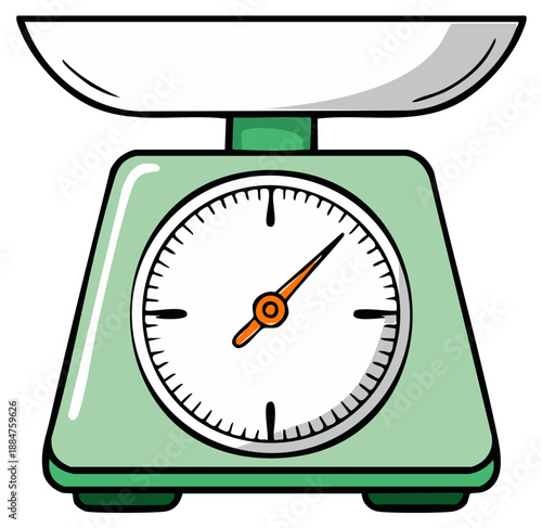 Vintage Kitchen Scale Illustration