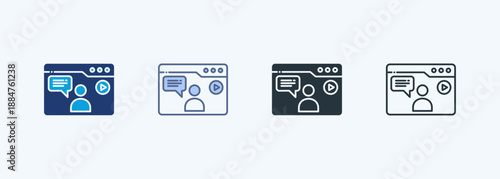 Webinar Icon Multiple Style