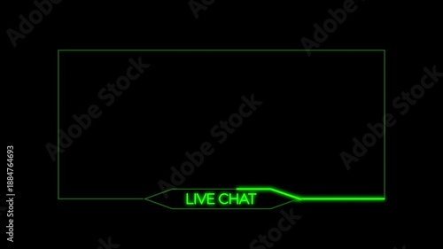 live chat neon sign