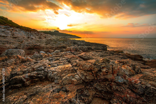 sea summer landscape, popular croatian place - Premanture peninsula national park near Pula, Kamenjak cape, Croatia, Europe, Istria,,, exclusive - this image is sold only on Adobe stock