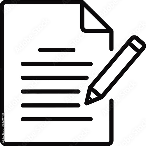 Editing document with pencil icon