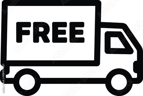Free delivery truck icon