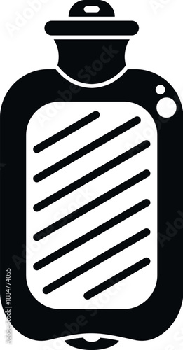 Hot water bottle icon providing heat and comfort for pain relief