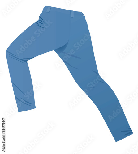 Blue running trouser pants. vector