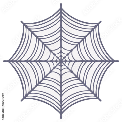 Intricate Spiderweb Illustration Symbol of Halloween with Detailed Line Art