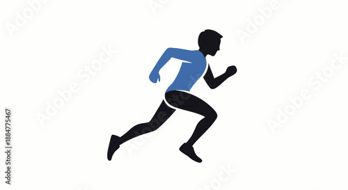 Man Running in Sportswear Illustration.