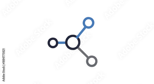 Simple Molecule Structure with Three Atoms.