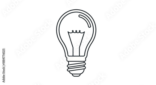 A simple line drawing of a lightbulb on a plain background viewed from the side
