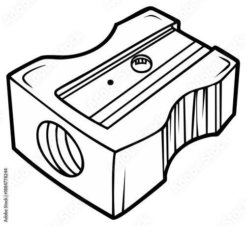 Simple Handheld Pencil Sharpener Tool for School and Office Supplies