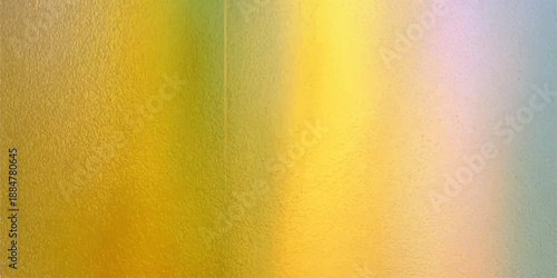 Abstract colorful yellow background with gold lines and watercolor texture on aged vintage paper canvas backdrop