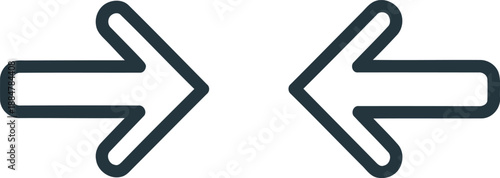 Arrows pointing in opposite directions