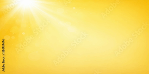An abstract yellow sun rays background featuring a bright summer sky vector illustration with a sunny orange glow and a vibrant burst of light design for a nature shine wallpaper