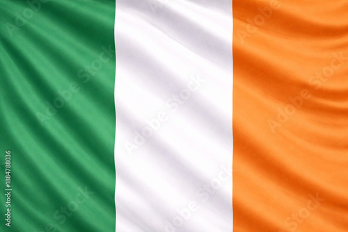 High Quality Waving Flag of Ireland in Horizontal Orientation