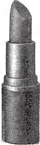 Vintage Cosmetic Lipstick Tube Halftone Beauty Illustration