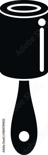 Lint roller icon for removing dust and lint from clothing fabric