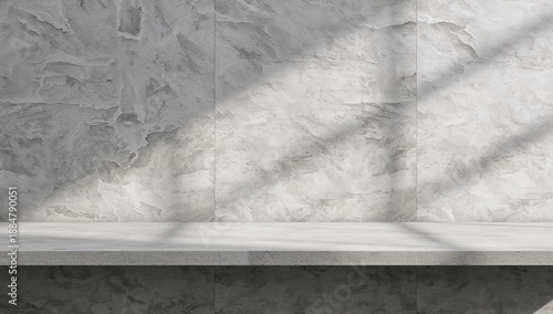 Concrete Wall and Marble Surface With Shadows During Daylight