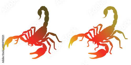 Cartoon scorpion isolated on white background vector illustration