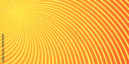 Autumn color sun rays background. Abstract orange sun rays design wallpaper. Colorful swirling lines for templates, banners, posters, flyers. Eps10