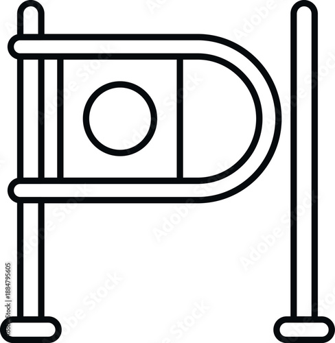 Turnstile icon representing access control and entrance for public transport or venues