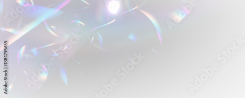 Diamond neon prism refracts rainbow light across crystal glass. PNG vector lens captures glare, sparkle, bokeh and flare effect with holographic glitter. Prism brightness enhances magical spectrum.
