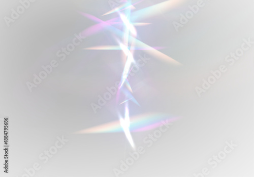 Rainbow diamond prism reflects neon light through crystal glass. PNG vector lens captures sparkle, glare, and flare effect across holographic spectrum. Glitter bokeh amplifies radiant brilliance.