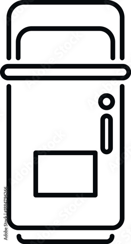 Insulated portable container with handle, ideal for keeping contents hot or cold