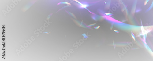 Rainbow neon prism glows diamond crystal light through glitter glass. PNG vector lens captures flare, glare, and sparkle effect. Prism refractions enhance holographic brilliance.