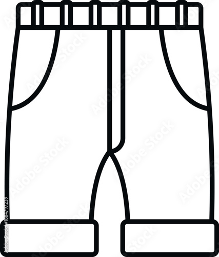 Casual pants with belt loops, front pockets, and rolled up cuffs