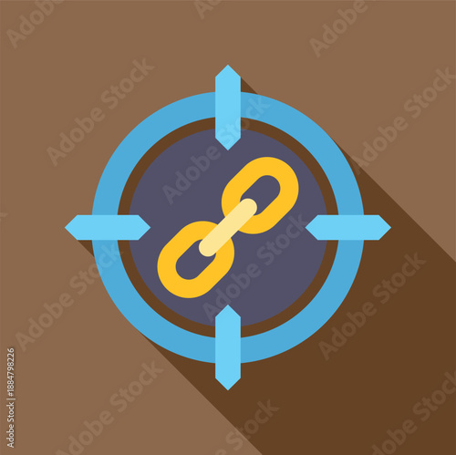 Icon representing focusing on building connections and backlinks for seo marketing