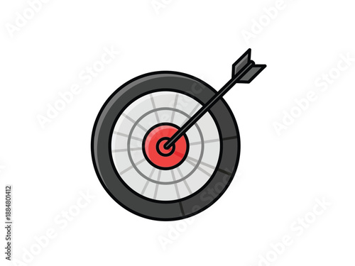 Target with an arrow, representing accuracy and precision in achieving goals.
