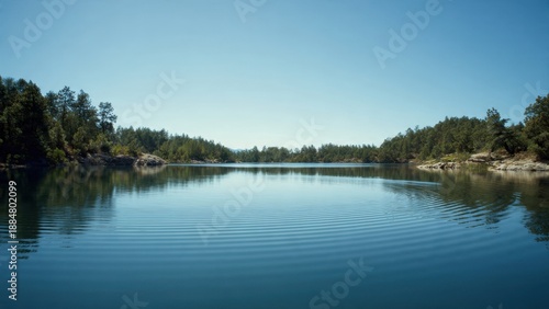 Calm Lake Surrounded by Green Trees