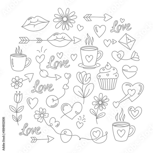 Whimsical tea party illustrations