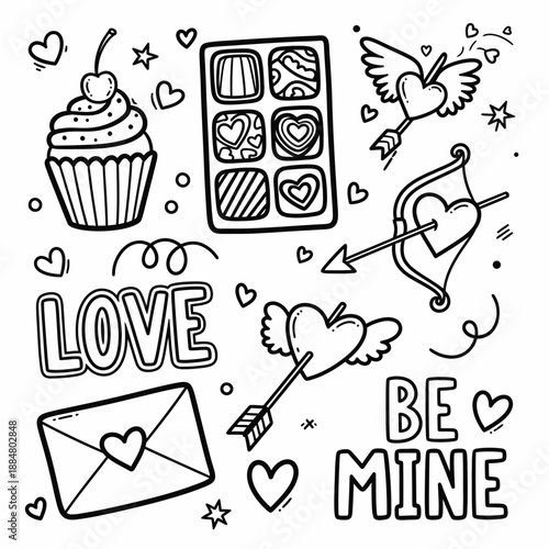 Whimsical love and friendship illustrations