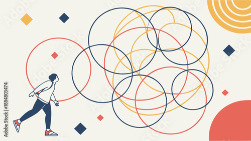 abstract geometric background modern shapes vecto