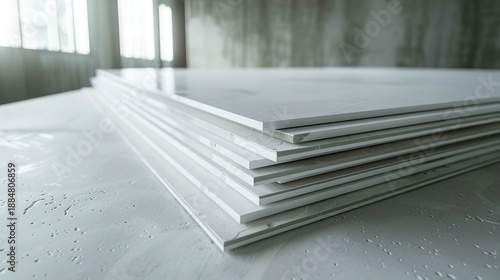 A photo of drywall sheets