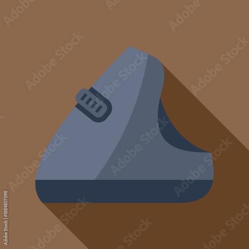 Urinal icon with long shadow representing public male amenities