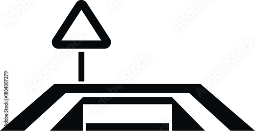 Underground pedestrian passage icon representing safety and crossing for commuters