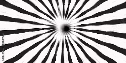 Abstract comic book flash explosion radial lines on transparent background. Vector illustration