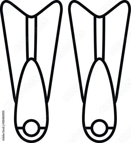 Two flippers for underwater exploration and competitive swimming