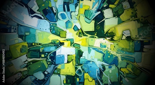 Vibrant Abstract Mosaic Pattern