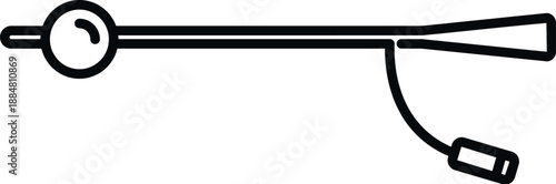 Catheter line art representing medical devices for urinary relief and healthcare needs