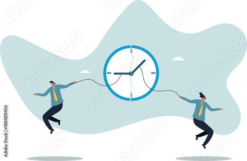 Time management, work deadline or planning for working time .about a man and his life.