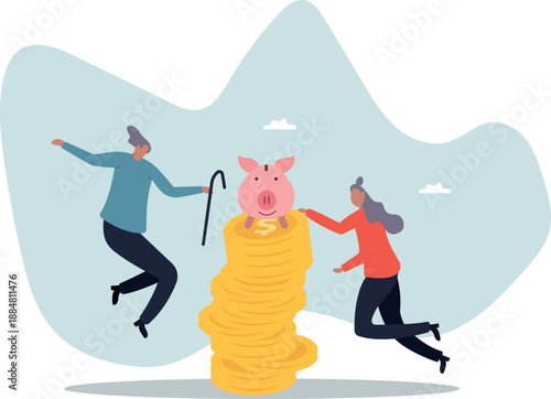 Pensioners and money saved for existence.about a man and his life.