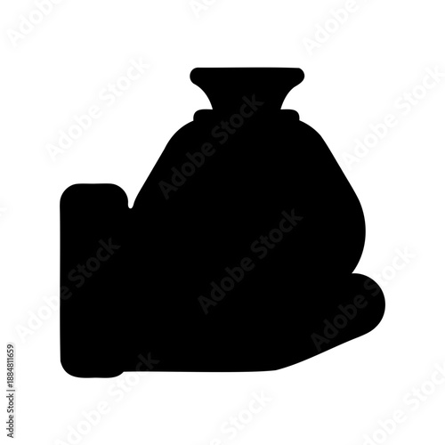 Hand holding money bag Vector, illustration