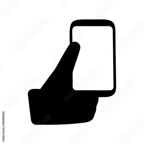 Thumbs up gesture on smartphone Vector, illustration